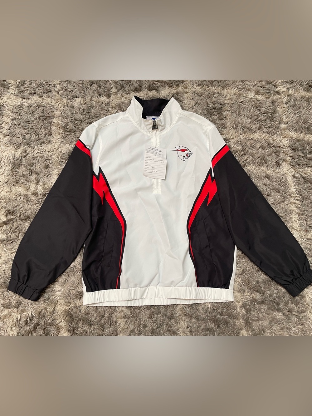 Starter MrBeast Lightning Bolt Colorblock 1/4 Zip Windbreaker Jacket L